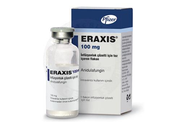 ERAXIS 100 MG INF. COZ. ICIN TOZ ICEREN 1 FLAKON VE COZUCU